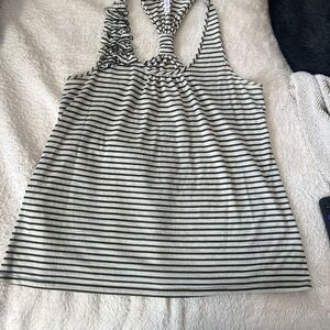 Striped Black and White Women's Top
